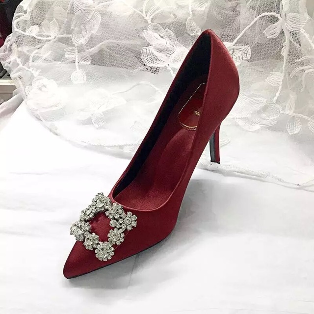 Giày cao gót đính đá GNCM