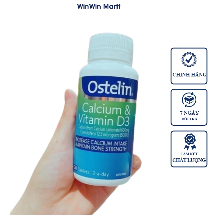 Viên Uống Bổ Sung Canxi Ostelin Calcium &amp; Vitamin D3 130 Viên