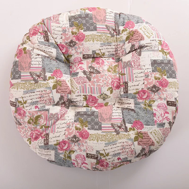 Vải linen họa tiết Vintage Paris hồng V-G01