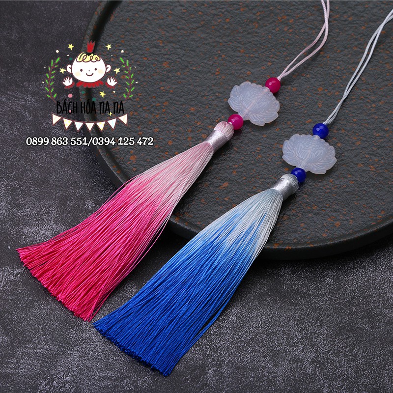 (có sẵn) Dây Treo Ombre - Tua rua hoa sen trang trí Tết, treo váy, áo dài, handmade shop