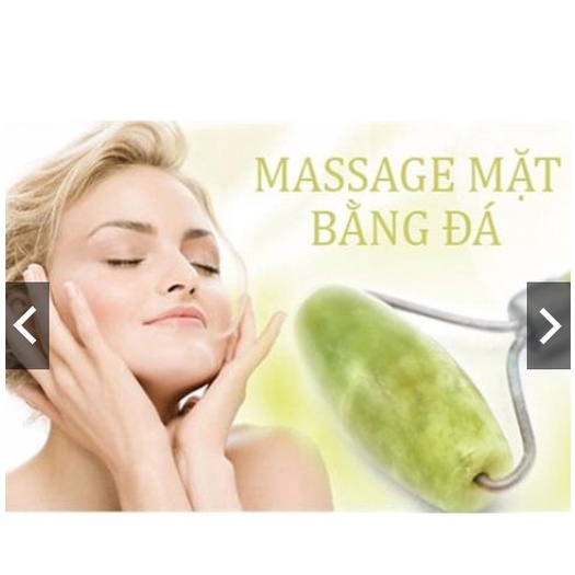 Thanh lăn mặt đá, Guasha đá Cẩm An, cây lăn mặt nâng cơ massage tự nhiên
