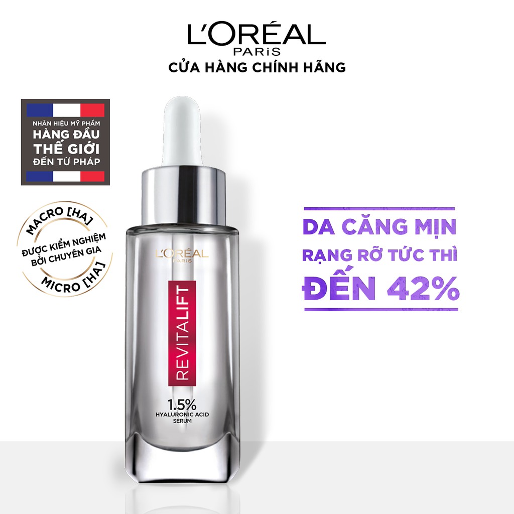 Bộ Serum 30ml và 3 Serum 7.5ml Revitalift Pure Hyaluonic Acid 1.5% L'Oreal Paris | BigBuy360 - bigbuy360.vn
