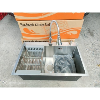 Chậu rửa chén bát inox 304 chậu đúc kt 6845