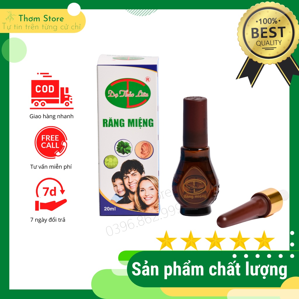 - Tinh dầu răng miệng Dạ Thảo Liên - Tinh dầu giúp giảm hôi miệng, sâu răng - Chai 20ml - Thơm Store