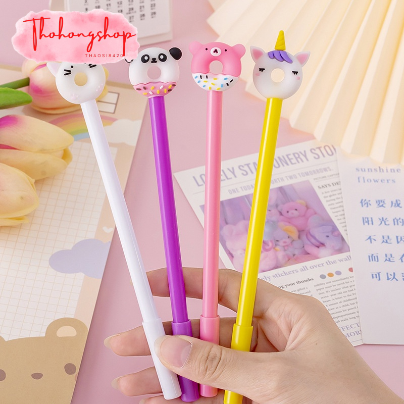 Bút nước gel đen hình tròn thú cưng