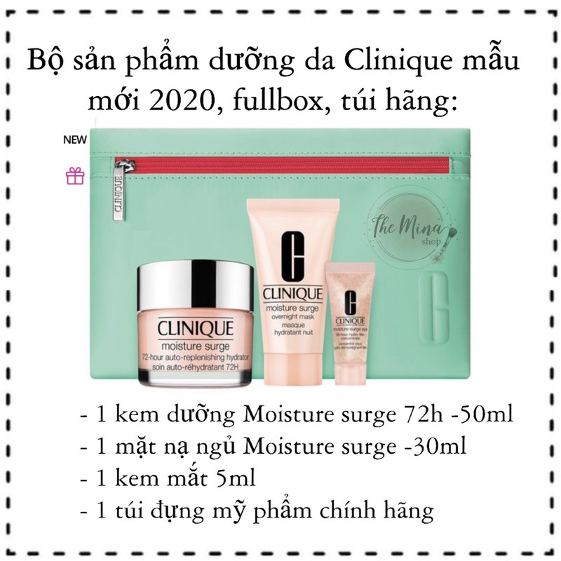 Bộ sản phẩm dương da Clinique mẫu mới 2020, fullbox, sale in Store