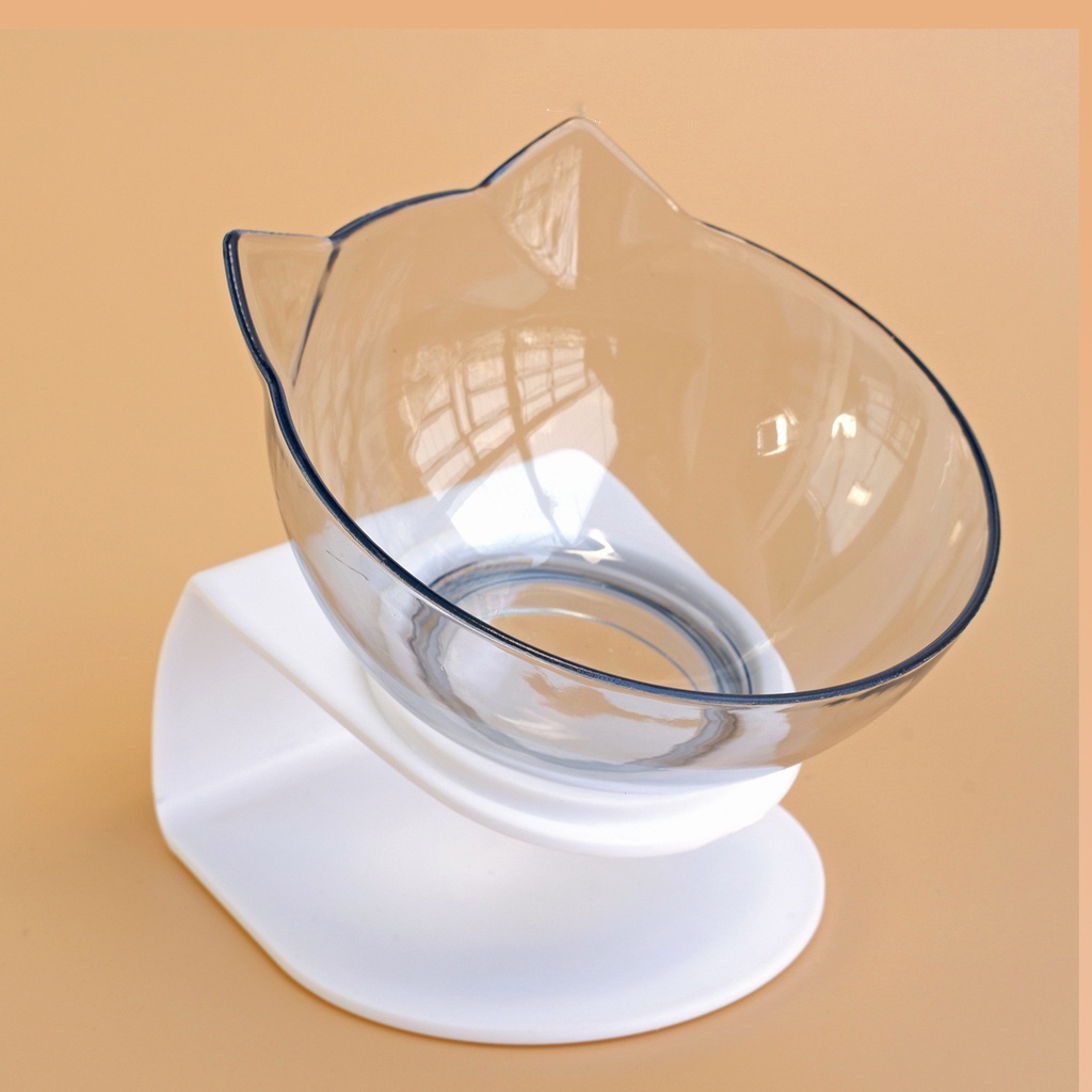 Bát Ăn Đôi Chống Gù Cho Mèo Chó Nhỏ Con Bằng Nhựa Cứng - BomPet