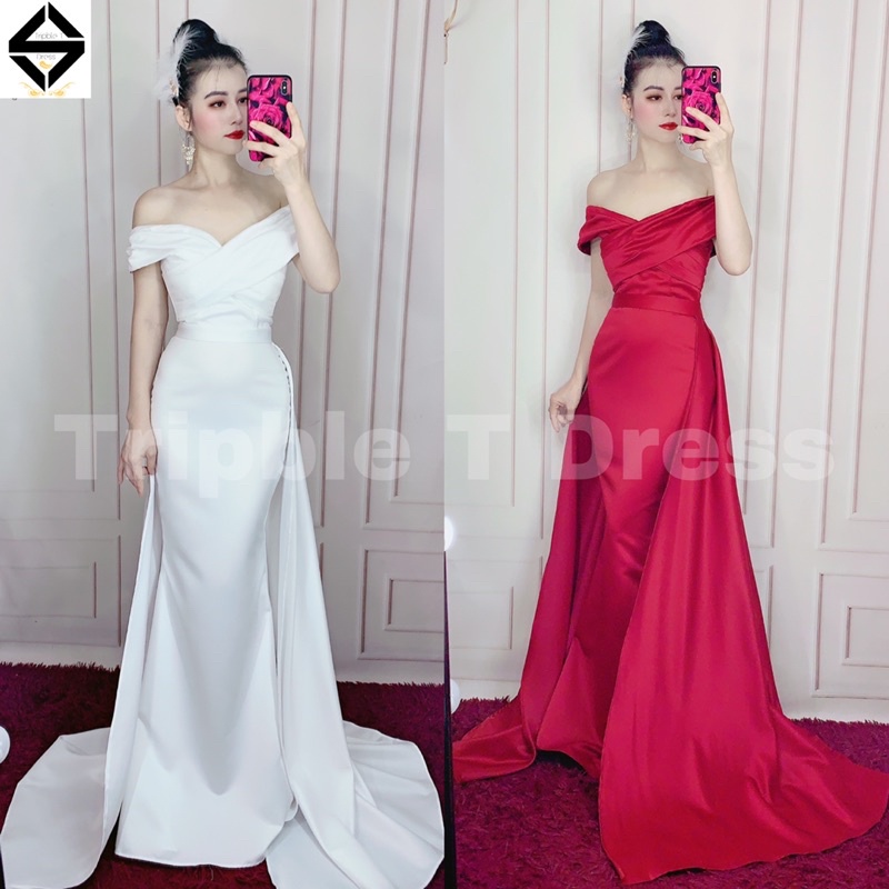 Đầm maxi body mặc cưới nhẹ nhàng kèm tùng rời TRIPBLE T DRESS - Size S/M/L - MS199Y