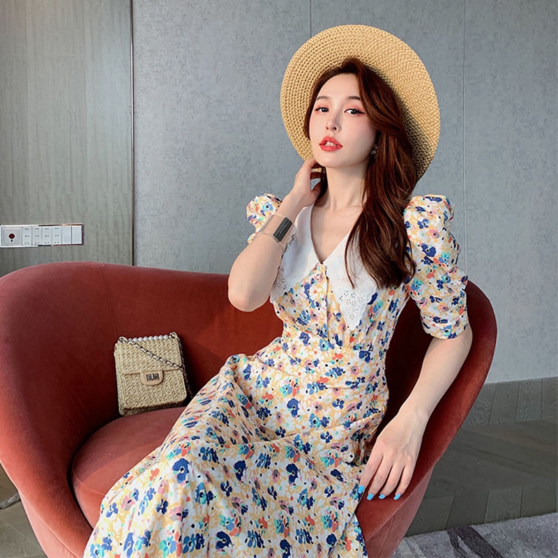 Đầm maxi họa tiết hoa thanh lịch cho nữ