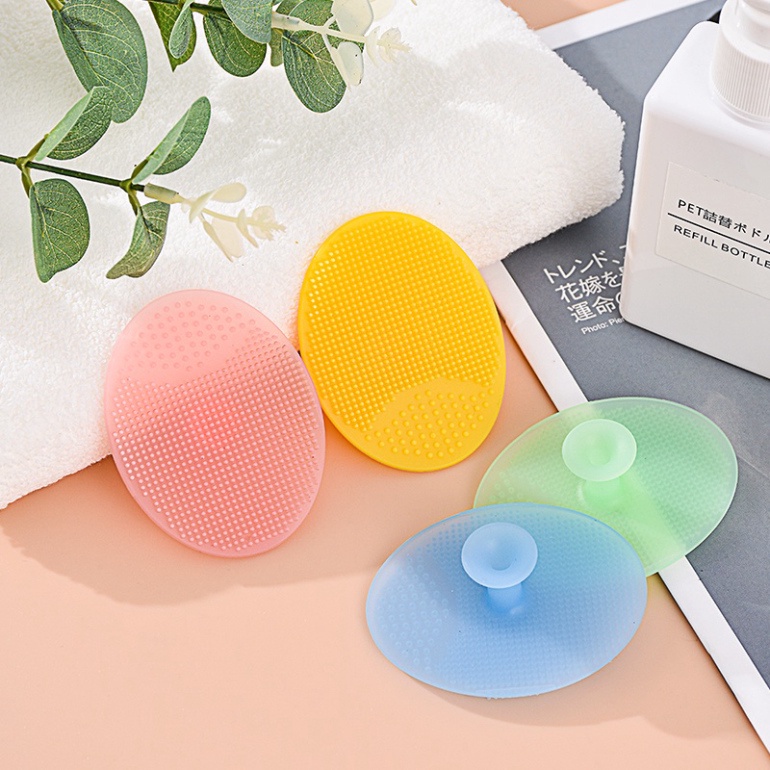 Miếng rửa mặt silicon gai mềm mại, Miếng rửa mặt sạch sâu hình oval NAVI