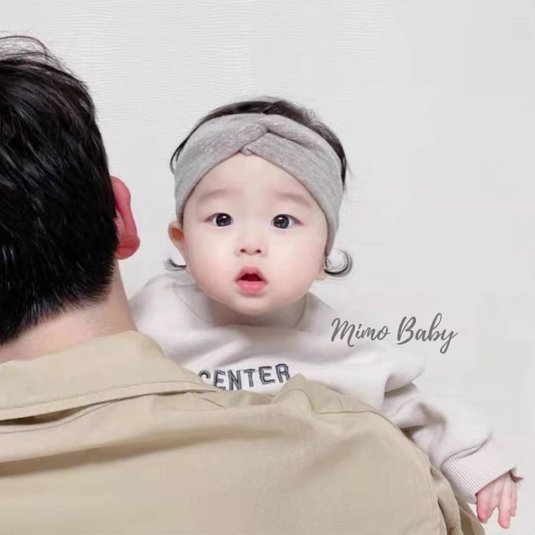 Băng đô thun gân xoắn chéo style hàn quốc dễ thương cho bé BD45 Mimo Baby