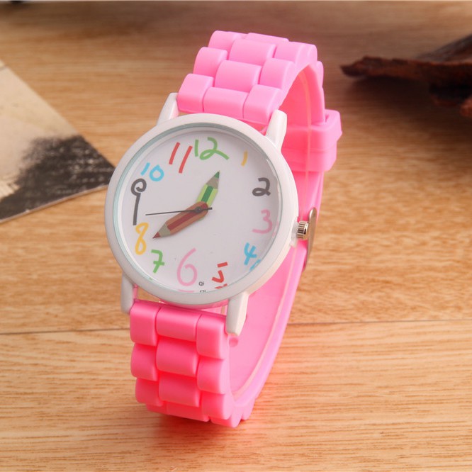 Đồng hồ thời trang nữ AKM03 mặt số dể dàng xem giờ, dây silicon mềm đeo êm tay, phù hợp độ tuổi 6 - 20 | BigBuy360 - bigbuy360.vn