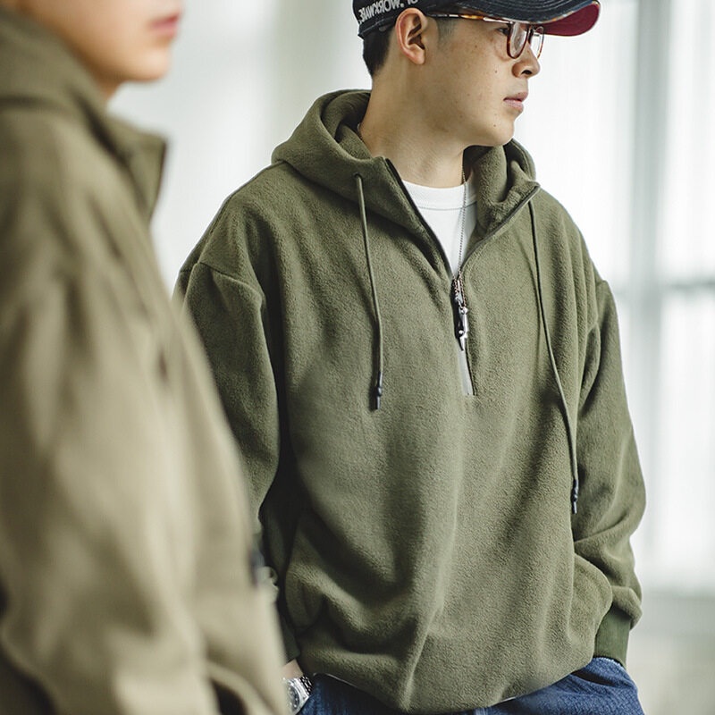 Áo hoodie MADEN tay dài có mũ trùm đầu phong cách Nhật Bản thời trang cho nam