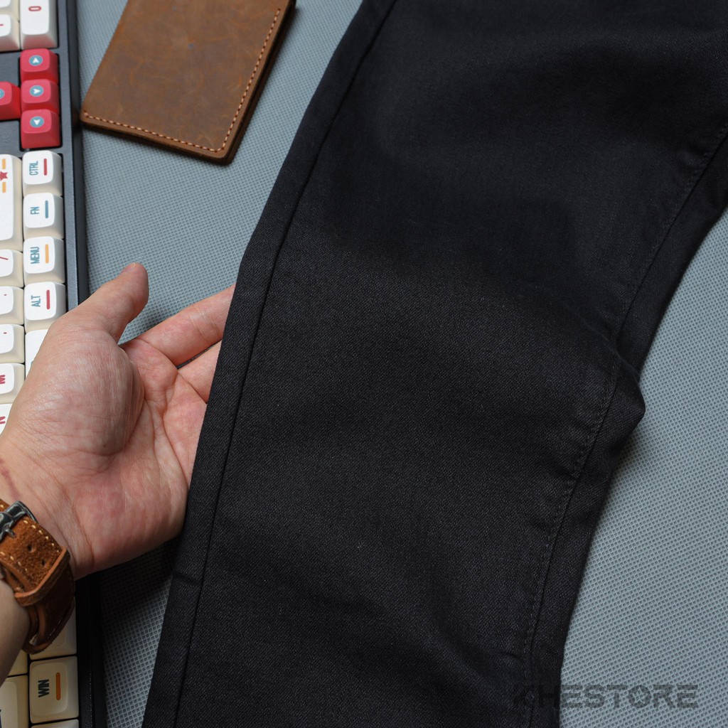 Quần Jeans Nam Khestore 8929 , Jeans Trơn Đen Phong Cách Hàn Quốc | BigBuy360 - bigbuy360.vn