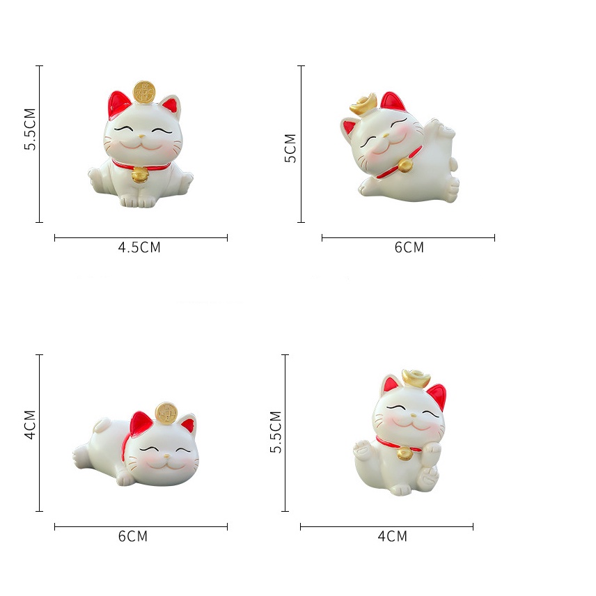 Decor mèo thần tài, trang trí taplo ô tô vô cùng đáng yêu ,  hoặc để bàn làm việc có tặng kèm sáp thơm