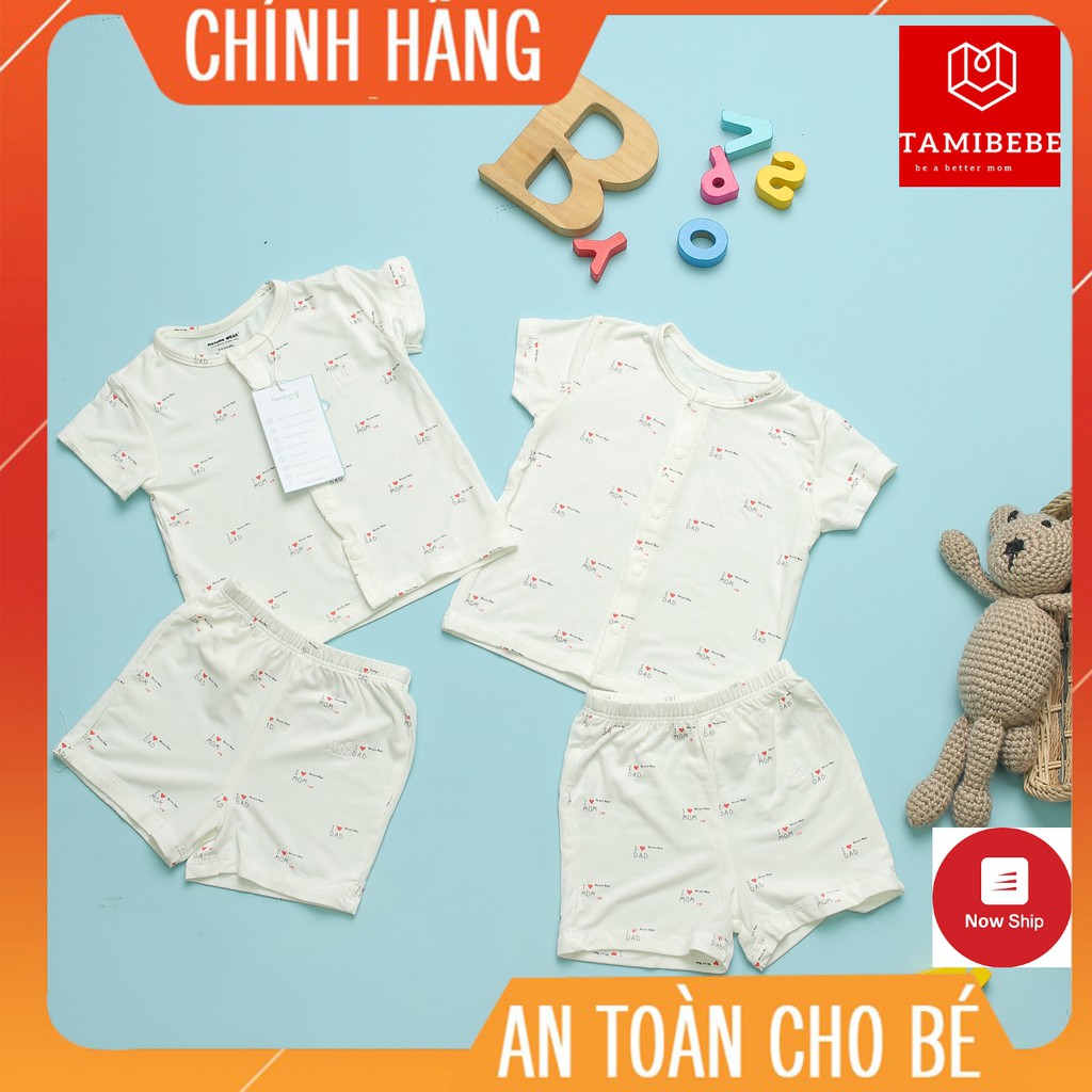 Quần áo trẻ em bé trai bé gái Nature wear Bộ cộc cài giữa, cài vai - TAMIBEBE