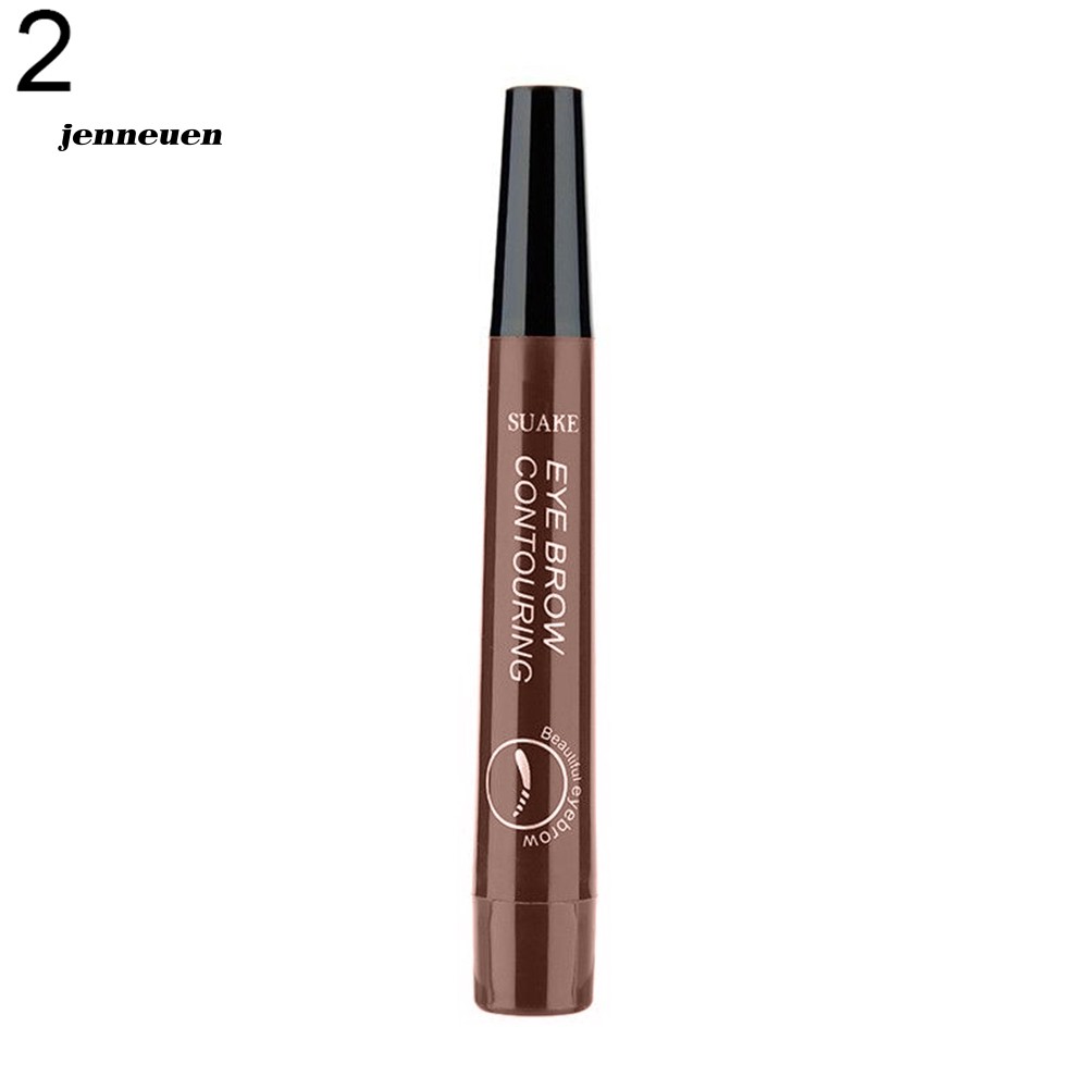 Bút kẻ lông mày dạng phẩy sợi đầu bút phân thành 4 nhánh chống nước lâu phai