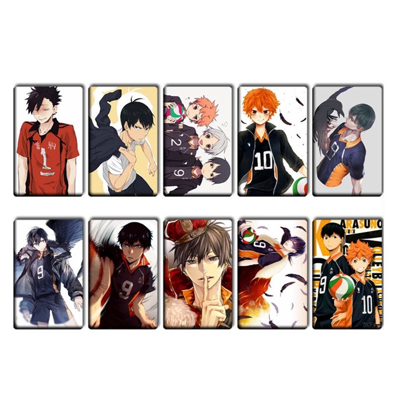 10 Cái / Bộ Anime Haikyuu!! Thẻ Nhựa Pvc Trang Trí Thủ Công Dành Cho Học Sinh