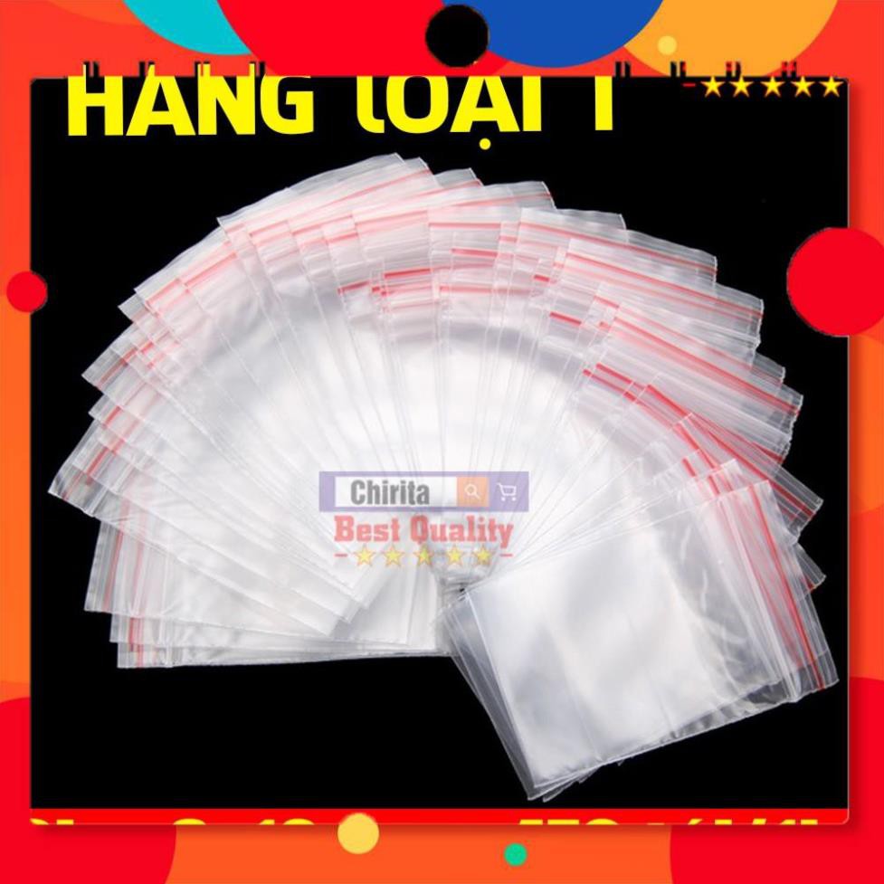 1KG Túi Zip Sọc Đỏ - Túi Zipper Size 8x12cm - Đựng Thực Phẩm - Chất Lượng Tốt