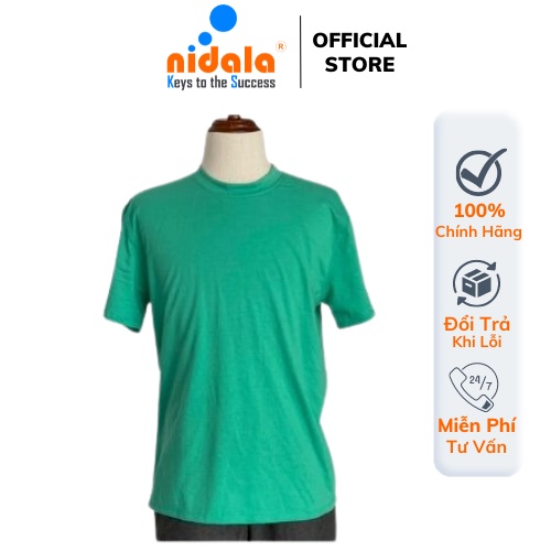 Áo T Shirt màu xanh Nidala chất thun single TC-ATT104