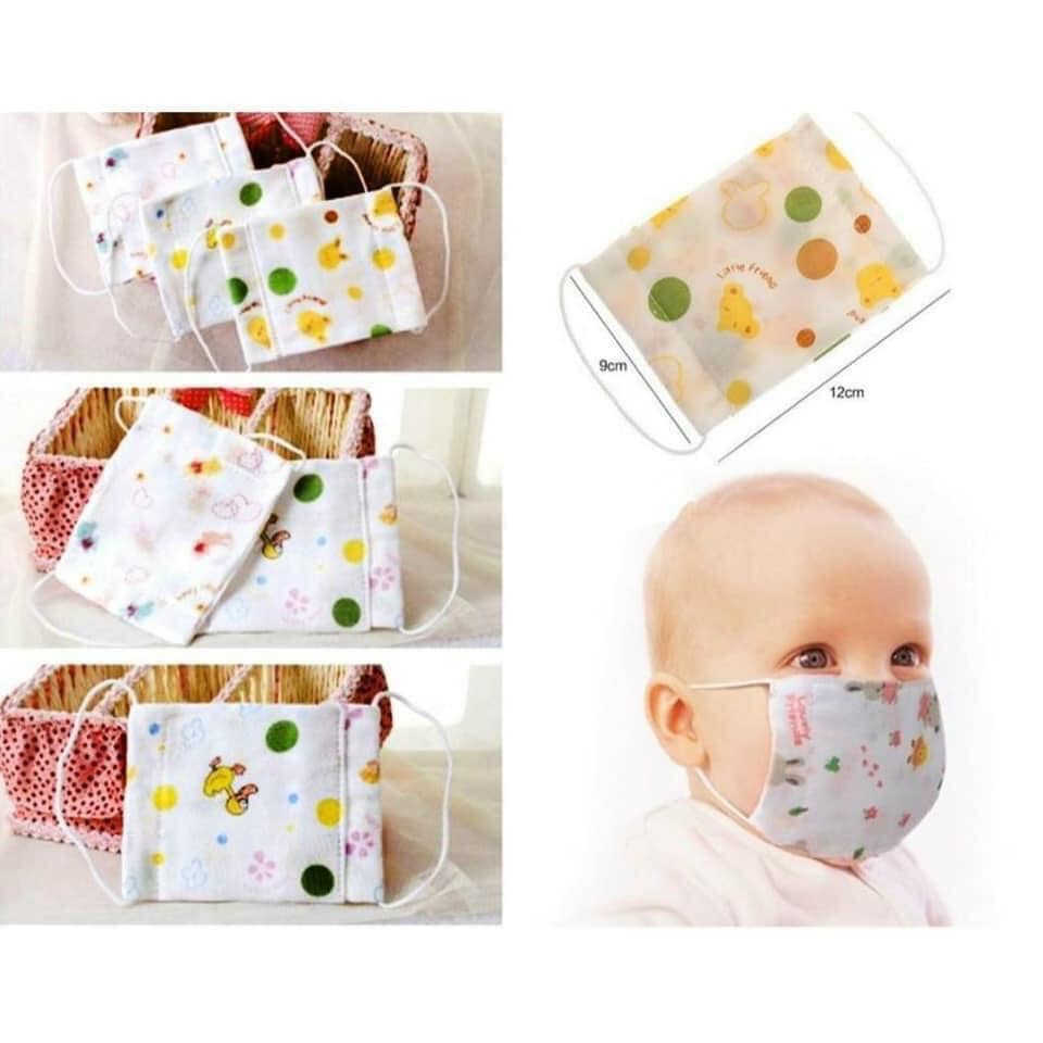 Sét 3 khẩu trang vải xô xuất nhật cho bé