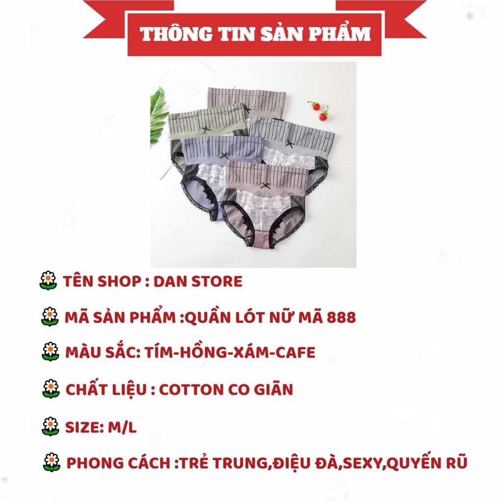 Quần Lót Nữ - Quần Lót Cạp Cao gen bụng giảm mỡ nâng mông mang cảm giác thoải mái khi hoạt động DAN STORE MÃ 888