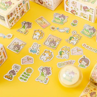 Hình dán sticker hình cô gái - Sticker dễ thương chống nước - Sticker dán cute - Phụ kiện Pé Mèo