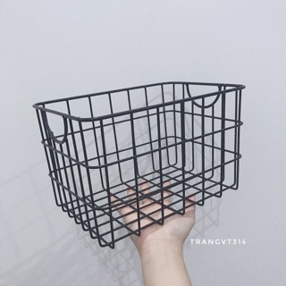 Rổ sắt đựng đồ kèm lót vải (26 cm)