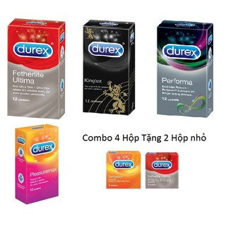 [DEAL HOT] Combo 4 Hộp Bao Cao Su Durex 48 cái tùy chọn tặng 2 hộp nhỏ