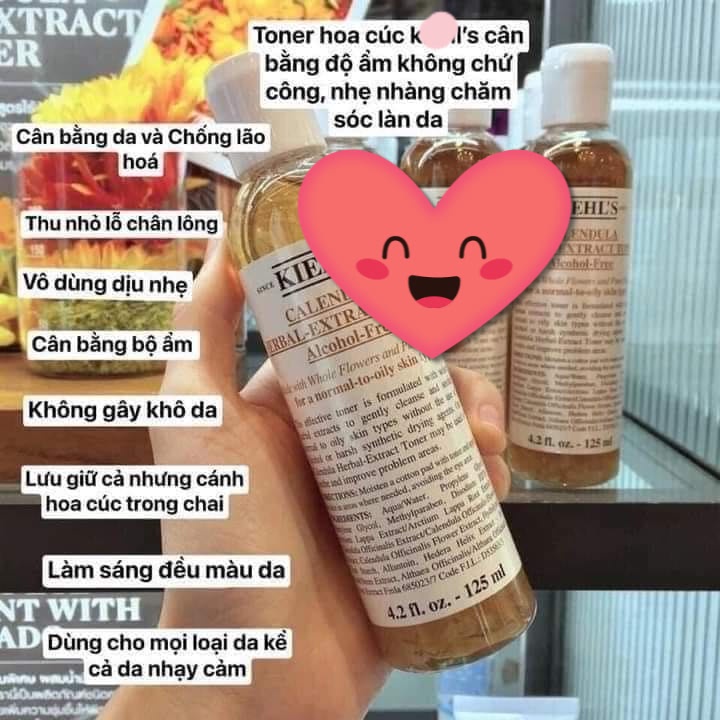 Toner hoa cúc Kiehl's Calendula Herbal Extract Alcohol-Free