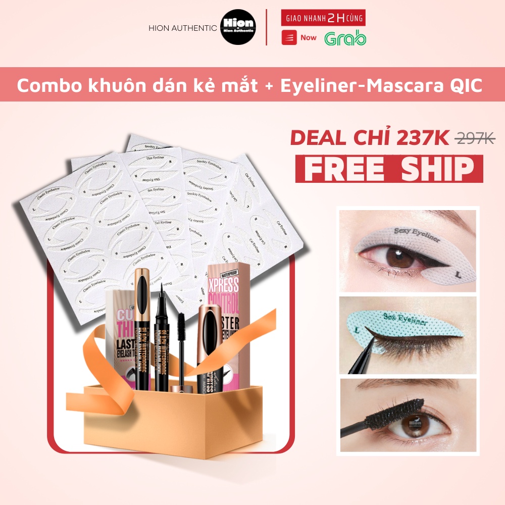 Khuôn kẻ mắt  Eyeliner  Mold Hion Authentic  ,64 miếng dán tạo khuôn giúp kẻ mắt dễ dàng, tiện lợi, nhanh chóng