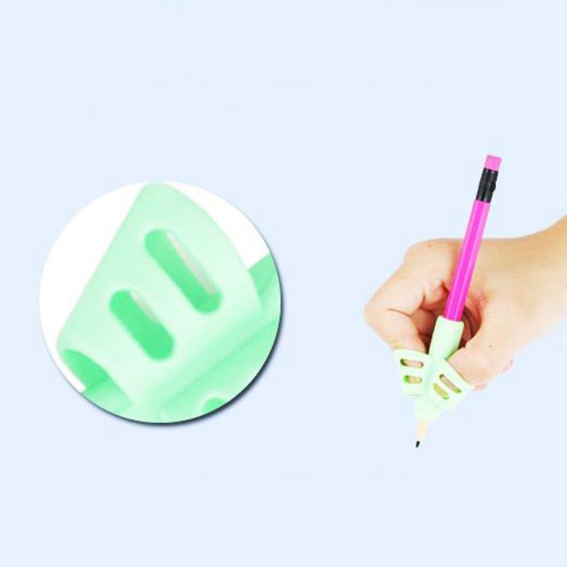 Bộ 12 Kẹp Bút Chì Bằng Silicone Thiết Kế Rỗng Thông Dụng Cho Trẻ Em