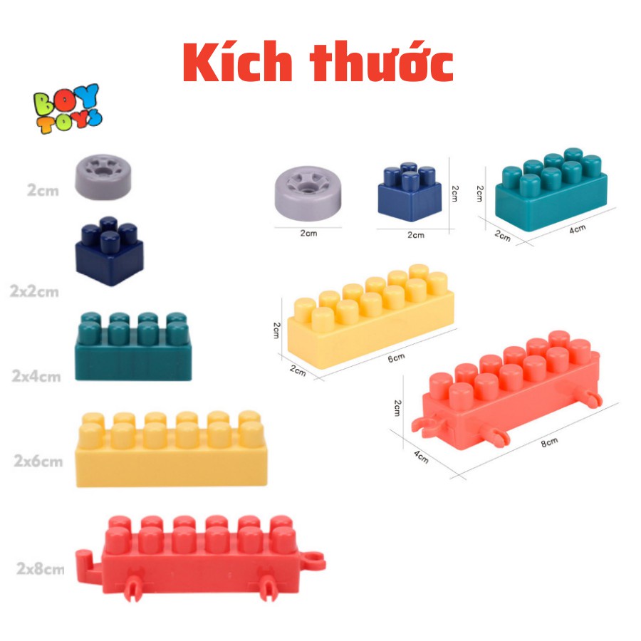 Hộp đồ chơi xếp hình lego 100 chi tiết đồ chơi giúp bé phát triển trí thông minh