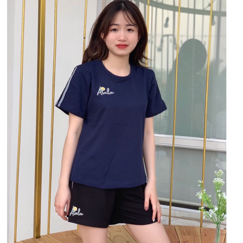 Đồ bộ nữ cộc tay mặc nhà cao cấp cotton chính phẩm thương hiệu ALALA