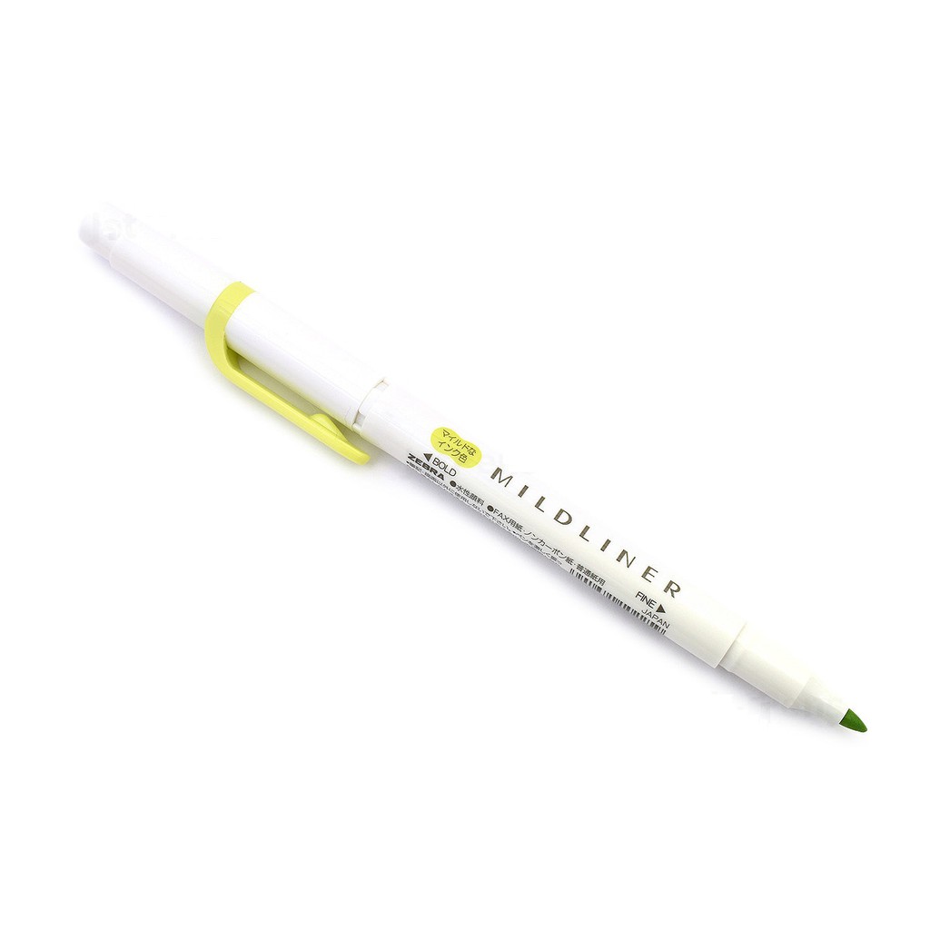 Bút đánh dấu hai đầu Zebra Mildliner Double-Sided Highlighter - Fine/Bold - Màu xanh chuối (Citrus Green)