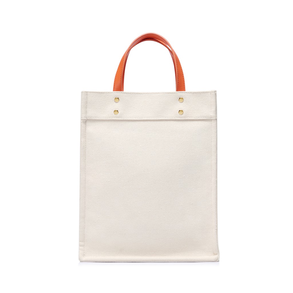 Túi Tole Spring Contrast Color Tote Bag White thương hiệu Just Star