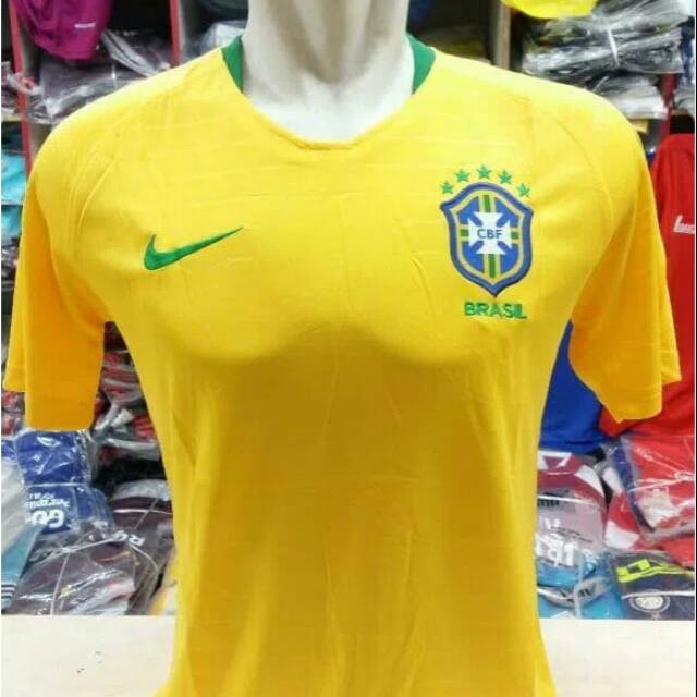 Áo Thun Đá Banh Đội Tuyển Brazil World Cup Mới 2018