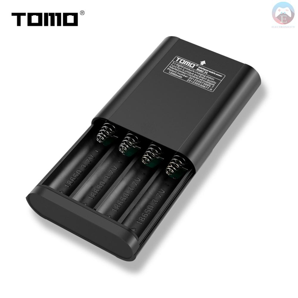 Ê TOMO P4 18650 Li-ion Battery Charger Micro USB Input Dual Output Smart Power Bank Portable Charger for Cellphones