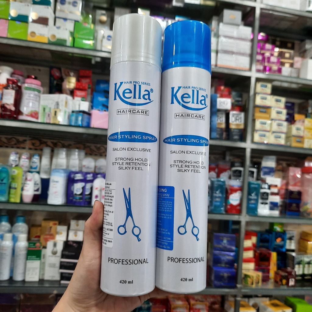 Keo xịt tóc Kella giúp tạo kiểu và giữ nếp 420ml