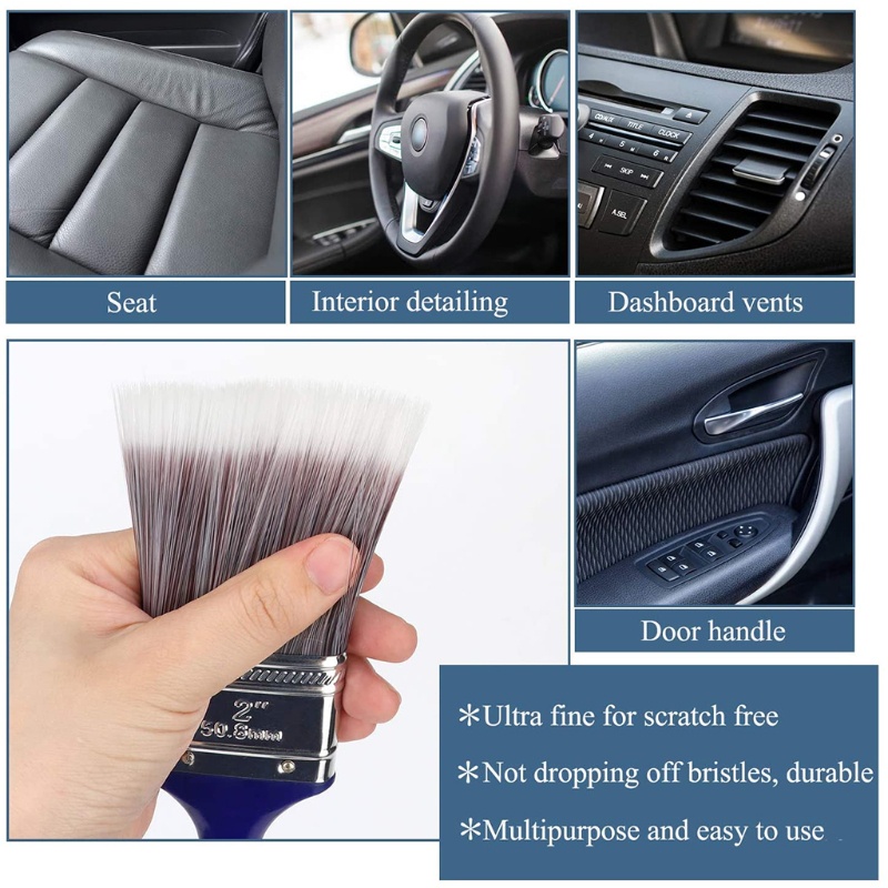 Bộ 4 Cọ Làm Sạch Nội Thất Xe Hơi Bằng Da Tiện Dụng