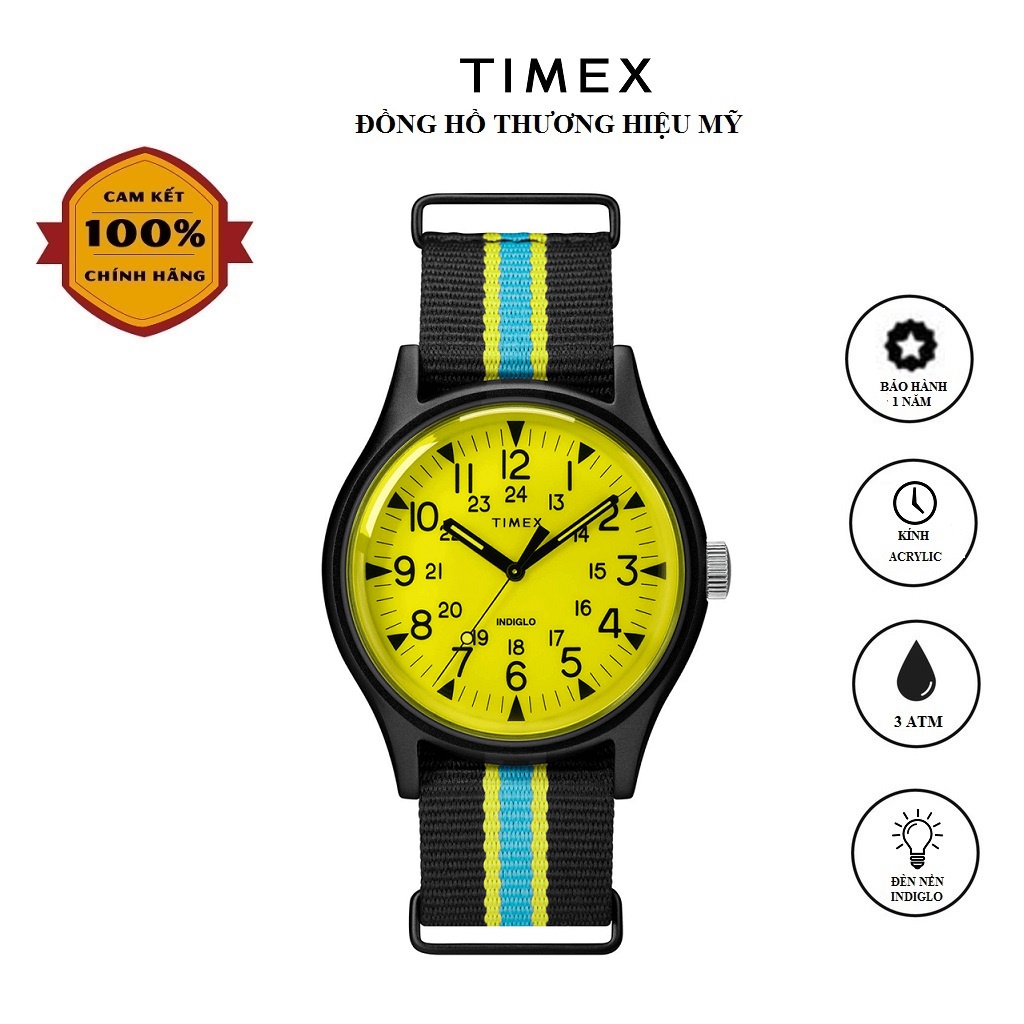 Đồng hồ Unisex Nam Nữ Timex MK1 Aluminum California 40mm - TW2T25700 Dây Vải - Chính Hãng