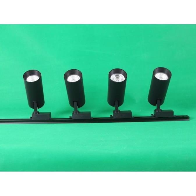 Bộ 4 đèn Led rọi ray ông bơ 30W trang trí shop tặng kèm thanh ray 1m