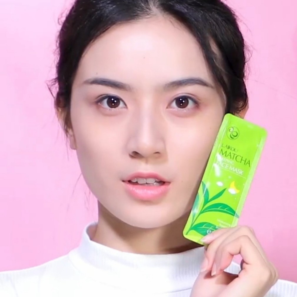 [1Bịch15Túi]Mặt Nạ Ngủ Trà Xanh Matcha Laikou Dạng Túi | BigBuy360 - bigbuy360.vn
