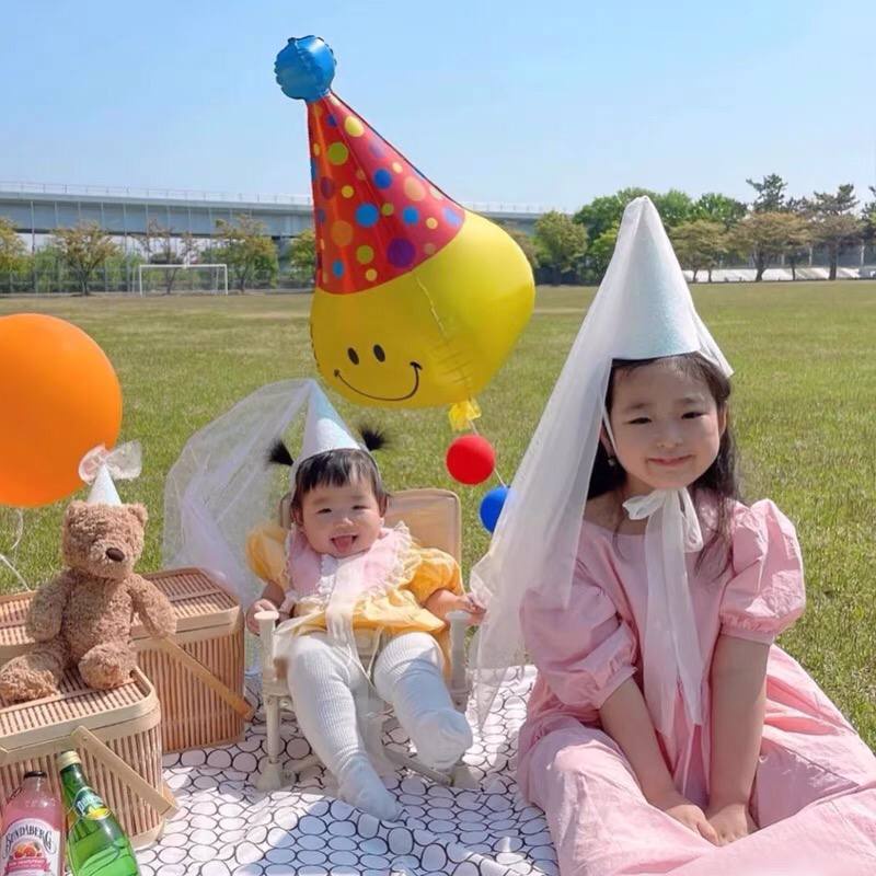 Bóng Chú Hề Mặt Cười ngộ nghĩnh siêu đáng yêu trang trí sinh nhật phong cách Hàn Quốc