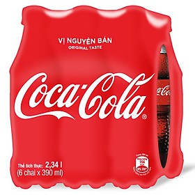 Lốc 6 Chai Nước Giải Khát Cocacola Chai 390ml