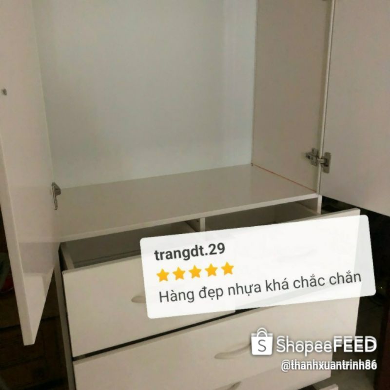 Tủ nhựa đài loan cho  bé 3 ngăn mở 2 ngăn kéo