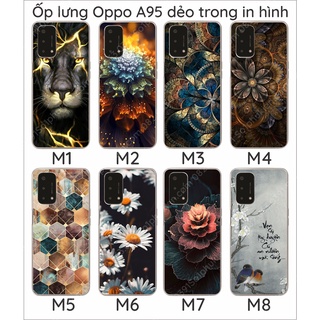 Ốp lưng Oppo A95 dẻo in hình hoa kim loại sắc nét
