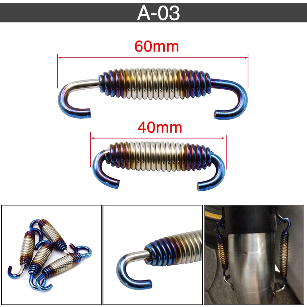 Lò Xo Gắn Ống Xả Xe Máy Bằng Thép Không Gỉ 5 Màu Tùy Chọn Tiện Dụng