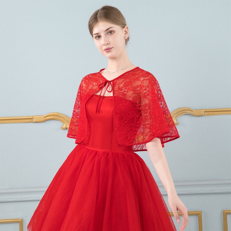 Áo Choàng Voan Phối Ren Hoa Thời Trang Dành Cho Nữ