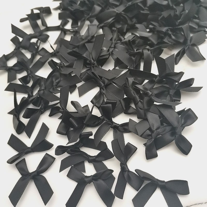 Set 200 nơ ruy băng nhỏ bằng vải satin màu hồng dùng để trang trí